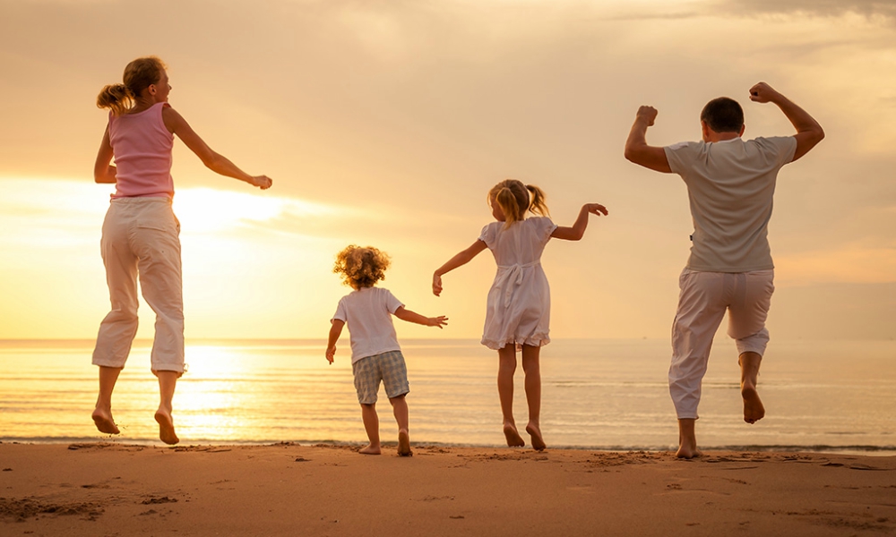 Happy family have peace of mind with Life Insurance.